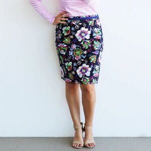 Boden Modern Floral Print Pencil Skirt Size 6L